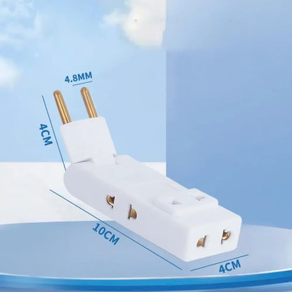 Adjustable 180° Rotating Electrical Outlet Extender - White Power Socket Expander for Nightstands